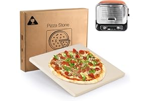 Favfully Dedicated Pizza Stone For Ninja Woodfire Outdoor Oven OO101(OO100 series), Heavy Duty All-Natural Cordierite Pizza Stone Specially Design For Ninja OO101, Thickened Durable Pizza Stone