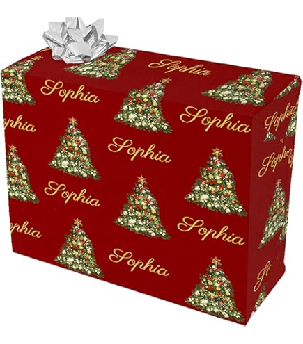 YESCUSTOM Personalized Christmas Wrapping Paper - 58x23 Custom Santa Claus Gift Wrap