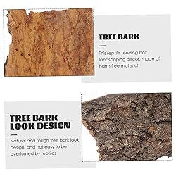 MARMERDO 4pcs Reptile Bark Decoration Reptile