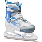 Bladerunner Ice by Rollerblade Micro Kids Adjustalbe Ice Skates, White and Blue
