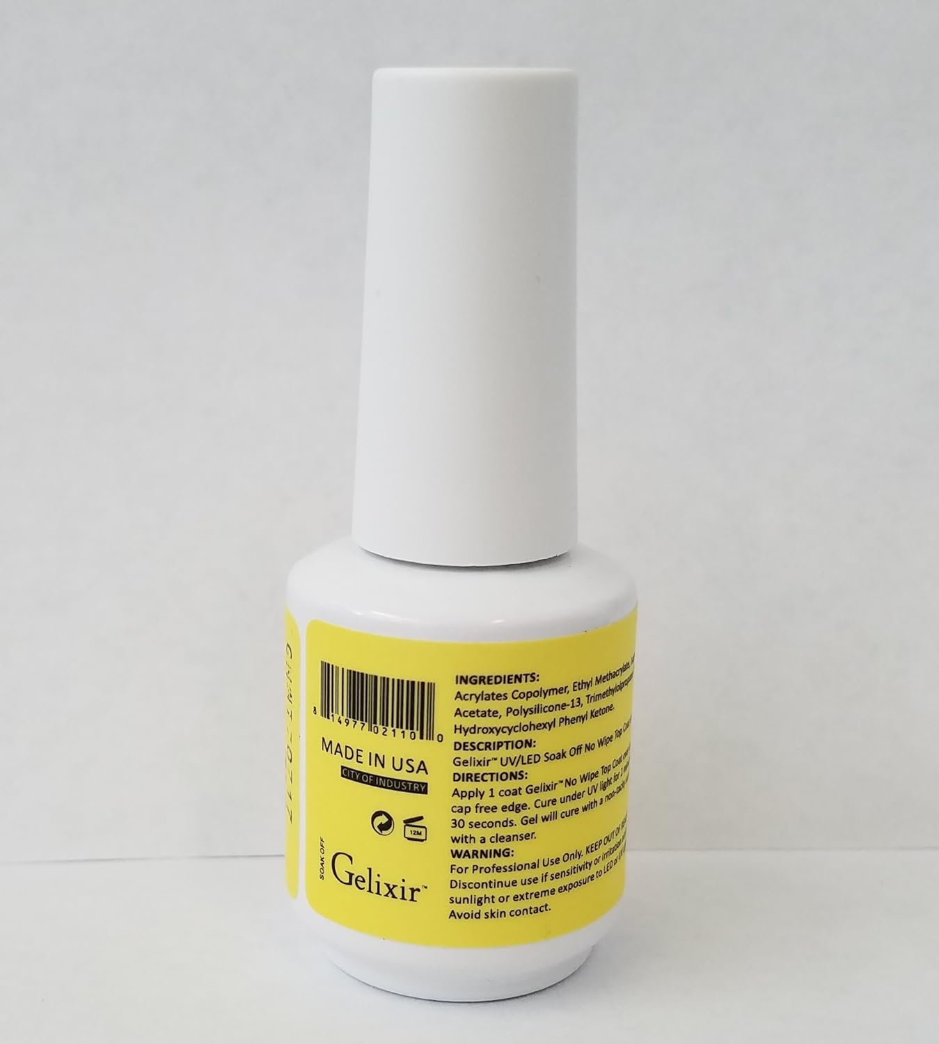 GELIXIR - Soak Off Gel No-wipe Top Coat - .5 Oz / 15 mL : Beauty