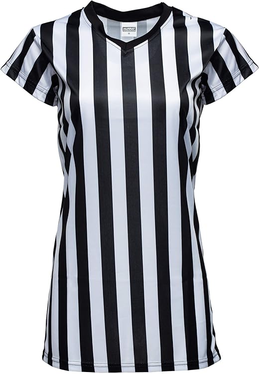 Murray Sporting Goods Women's VNeck Black and White Stripe