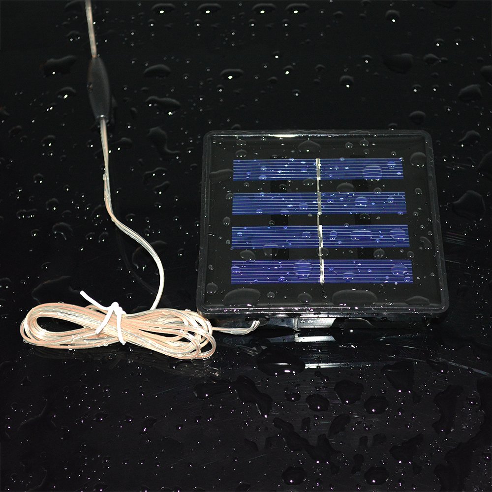 Outdoor String Lights -Solarmks Solar String Lights 150 LED Fairy Lights Waterproof Copper Wire Decorative Lighting for Christmas, Patio, Lawn, Garden Decorations,Warm White,2 of Pack