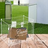 Benjia Acrylic Wedding Card Box Clear with Lock and Slot 28x22x23cm view 5