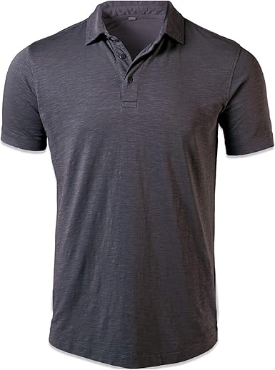 khakis and black polo