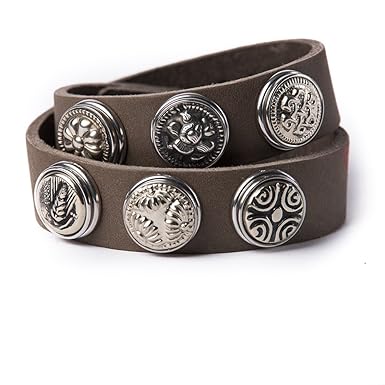 Noosa Armband Wrap Bracelet Double Skinny grey