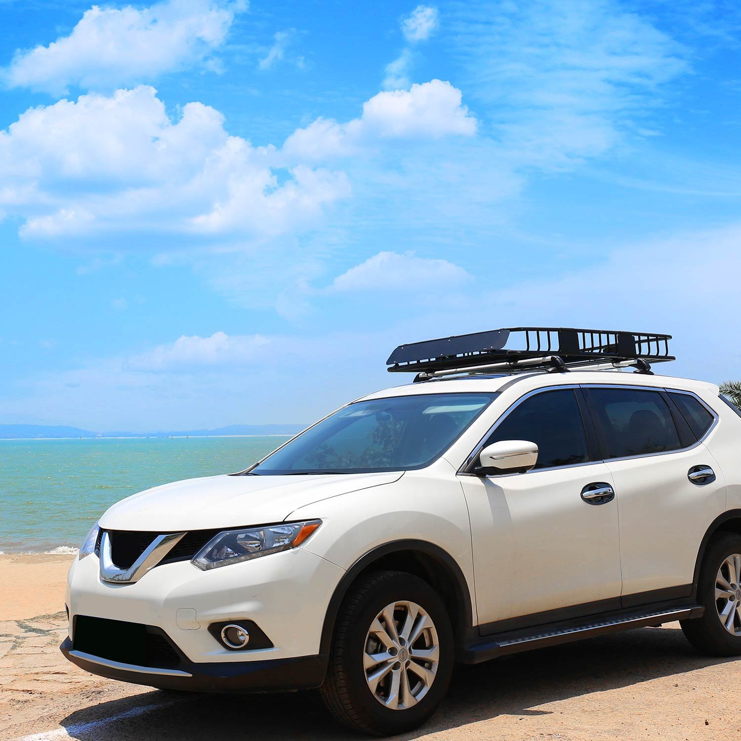 Leader Accessories Roof Rack Cargo Basket with 150 LB