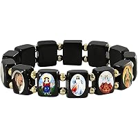Venerare Adjustable Catholic Cord Bracelet With Enamel – Immaculate Conception Design (Made In Italy) - View #8