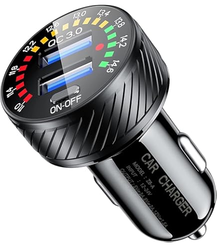 Car Digital Voltmeter & Thermometer - DC 12V/24V/36V LED Display For Battery Voltage & Interior Temp