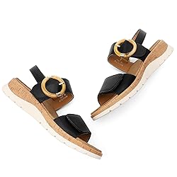 UBFEN Womens Flat Sandals Arch Support Open Toe