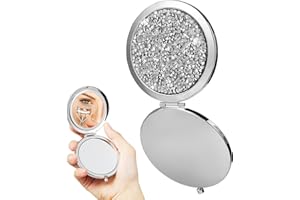 Lurrose Compact Mirror: Pocket Mirror - Folding Handheld Double-Sided for Women