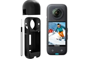 CYNOVA Insta 360 X4 Protective Case with Insta 360 X4 Lens Cap for Insta 360 X4 Accessories, Silicone Case Camera Protective Kit for Insta360 X4 Standard Lens Guard (Not X4 Premium Lens Guard)