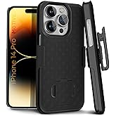 MOTIVE iPhone 14 Pro Holster Case, Belt Clip Shell Combo, Slim Rugged Drop Shockproof Protective Cover with Kickstand (6.1" Pro) | Ranger Series