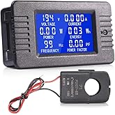 MICTUNING AC Digital Multimeter Ammeter Voltmeter with LCD Display 80-260V 100A Current Transformer for Home Appliances
