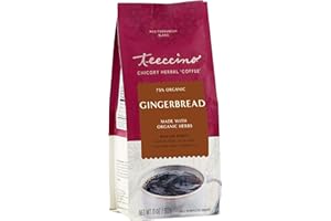 Teeccino Gingerbread Chicory Coffee Alternative - Holiday Dessert Beverage That’s Prebiotic, Caffeine-Free & Acid Free, Medium Roast, 11 Ounce