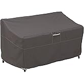 Classic Accessories Ravenna Water-Resistant 58 Inch Patio Sofa/Loveseat Cover,Small-Taupe, Patio Furniture Covers