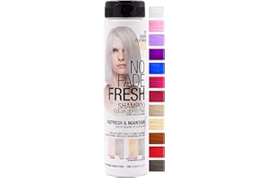 NO FADE FRESH Icy Silver Platinum Hair Color Depositing Shampoo Semi Permanent Hair Color with BondHeal Bond Rebuilder - Toner to Remove Yellow on Blondes and Grays, Silver Hair Dye- 6.4 oz