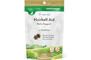 NaturVet Hairball Aid Plus Pumpkin Soft Chews, 50 Count