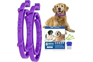 GLOVV Highly Effective Flea Collars for Dogs, Tick and Flea Control for Dogs Provides Up to 16 Months of Dog Flea & Tick Control, Comfortable Flea and Tick Prevention Collars for Dogs (2 Pack)