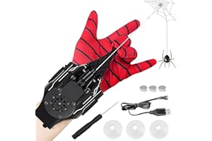 M MITLINK Web Launcher Spider String Shooter Toy, Web Shooters Cool Gadgets Reel-in Real Silk Superhero Role-Play Fun Stuff Toys Great for Men and Kids (Dark)