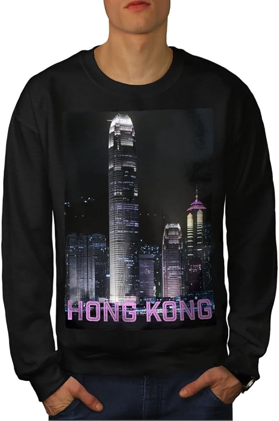 Wellcoda 香港 香港 夜 ファッション 男性用 S 7xl トレーナー トレーナー パーカー 通販 Amazon