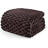 Exclusivo Mezcla Fleece Queen Blanket for Bed, Extra Large Fuzzy Coffee Bed Blankets, Soft Cozy Plush Sofa Throws for All Seasons, 90x90 Inches