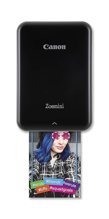 Canon Zoemini Mobiler Mini-Fotodrucker (Akku, 5 x 7,5 cm Fotos, ZINK-Druck tintenfrei, für Handys iOS und Android via Bluetoo