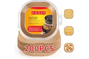 Ceecysaa 200PCS Disposable Airfryer Liners,7.9inch Square Air Fryer Liners Fits for 5-8 Qt Air Fryer,Non-Stick Parchment Pape
