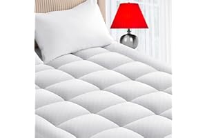 SunNewt Mattress Topper Thick 680GSM,Breathable Plush Pillow Top Mattress Pad Cover,3D Air Bed Mattress Protector Fitted 8"-2