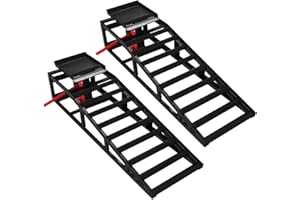 CHEINAUTO 2 Pack Auto Car Ramps Lifts 3T 10000lbs Hydraulic Car Ramps Truck Trailer Garage, Vehicle Ramps for Car Repair (Black)