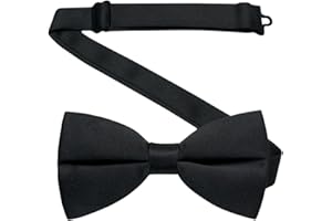 Guokoo Bow Ties for Men Solid Color Bow Tie Pre-Tied Adjustable