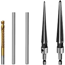KEWAYO T-Handle Tapered Reamer Set For Woodworking & Guitar Making