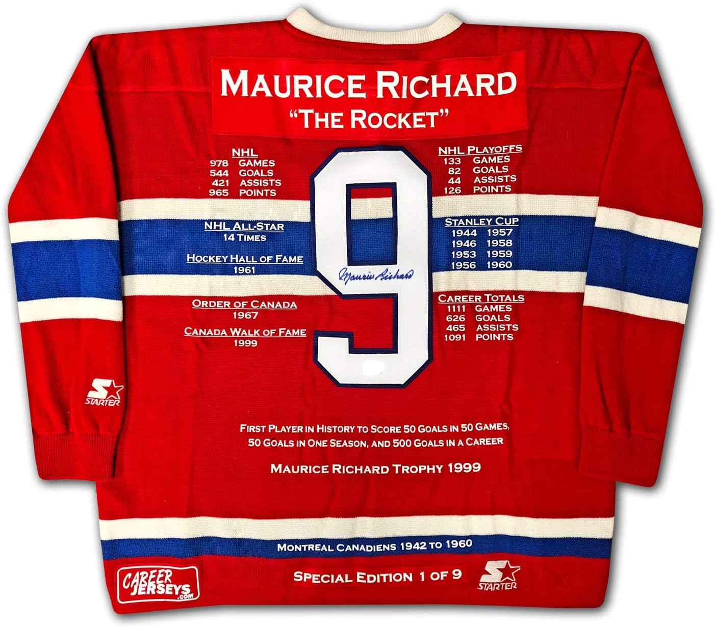 maurice richard jersey number