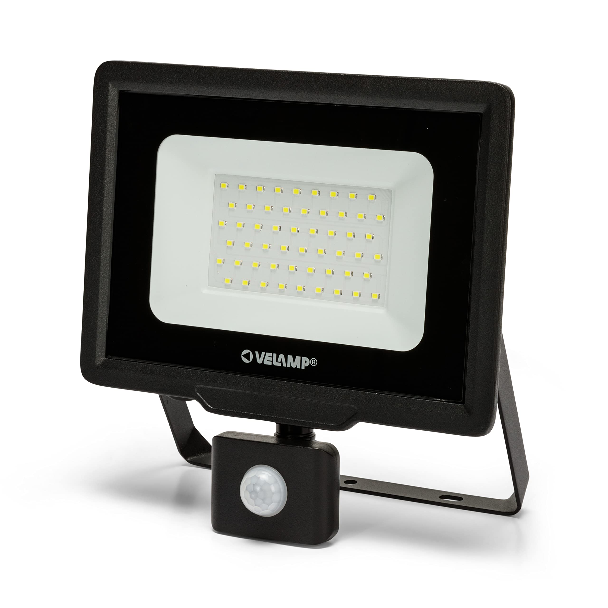 LED Outdoor Floodlight with PIR Motion Sensor, 50W, 4000 lumens, Cool White Light (6500K), IP44 Waterproof Outdoor Floodlight for Garden, Corridor, Indoor and Outdoor Lighting