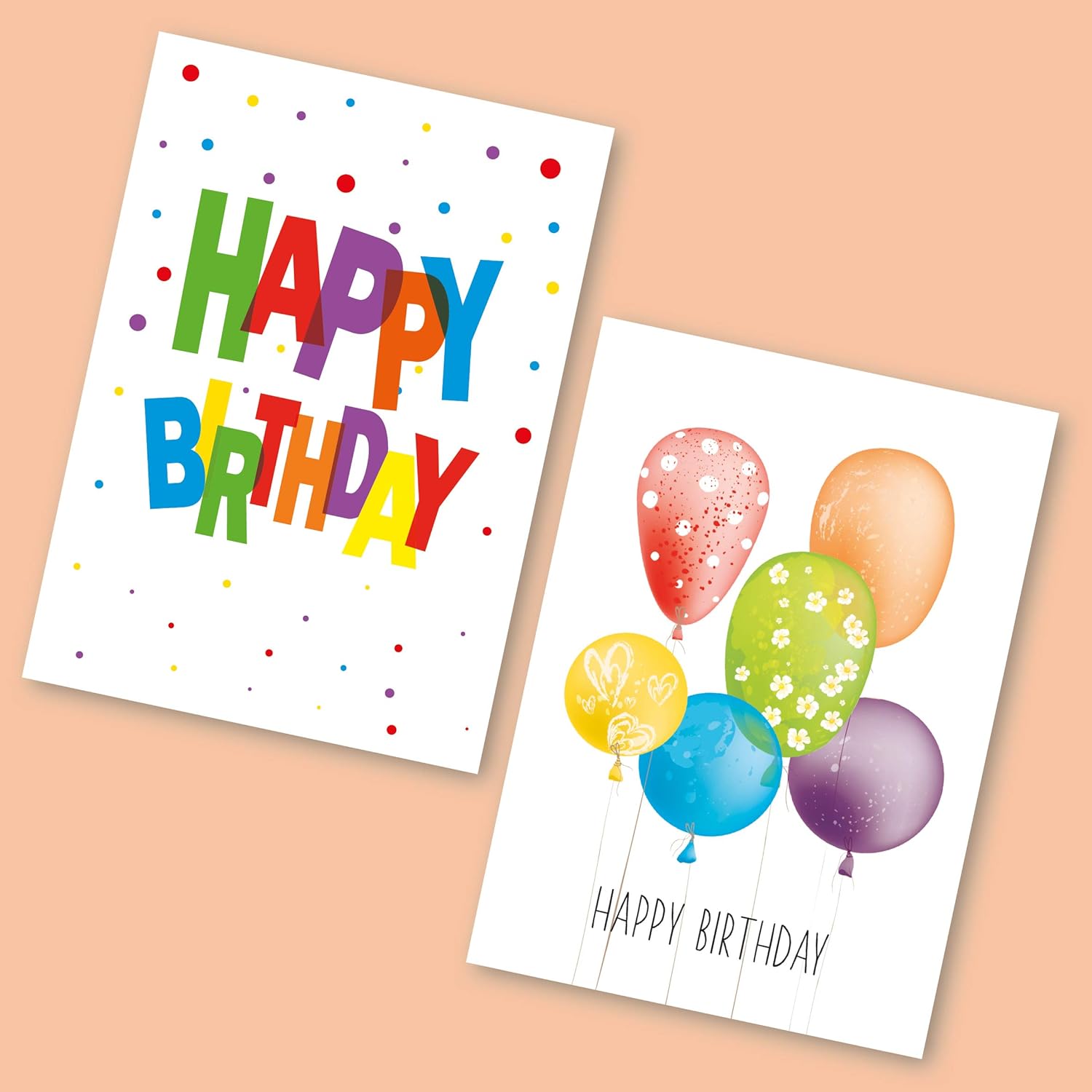 Birthday Cards Multipack of 32. Each Birthday Card Box Includes 8 Colourful Happy Birthday Card Designs. Blank Inside. Bulk Birthday Cards and Envelopes by Absolutely Yours - Image 3