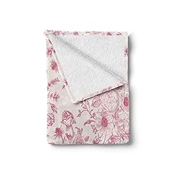 Ambesonne Floral Throw Blanket, Romantic Rose