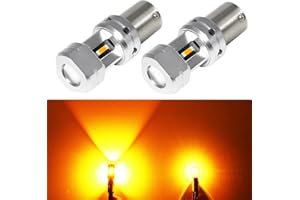 PHINLION 3600 Lumens 1156 7506 Amber LED Turn Signal Light Bulbs Super Bright P21W 1141 2396 7506 LED Bulb for Car Truck Motorcycle RV Blinker Lights, Amber Yellow