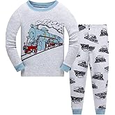 Boys Pajamas 100% Cotton Toddler Clothes Set Planet Dinosaur Long Sleeve Sleepwear 2 Piece Kids Pjs Size 3-10 Years