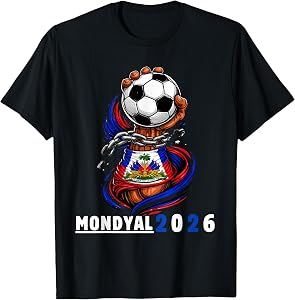 Haiti 2026 World Soccer Fan Haitian Football Pride Ayiti T-Shirt
