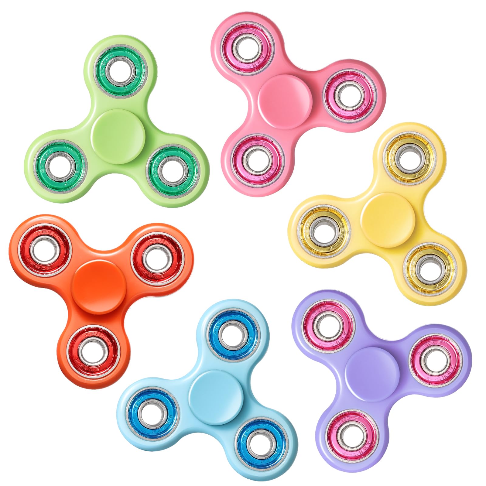 Gigilli Fidget Spinners 6 Pack, Sensory Fidget Toys ADHD Anxiety Toys Stress Relief Reducer Hand Spinner Graduation Gift Classroom Prizes Party Favors for Kids Adults