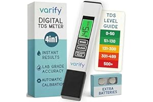 Varify Digital TDS Meter – Accurate Water Tester for TDS, EC & Temp – Fast Results for Drinking Water, Aquariums, RO Systems,
