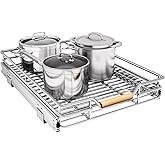 Pull out Cabinet Organizer, 15"W X 21"D, Heavy Duty Smooth Sliding Under Cabinet Shelves for Pots and Pans, Full-Extension Roll out Drawers, Slide out Organization for Home Kitchen Pantry