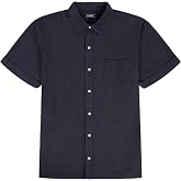 Izod Men's Luxury Classics Short Sleeve Solid Button Down Shirt
