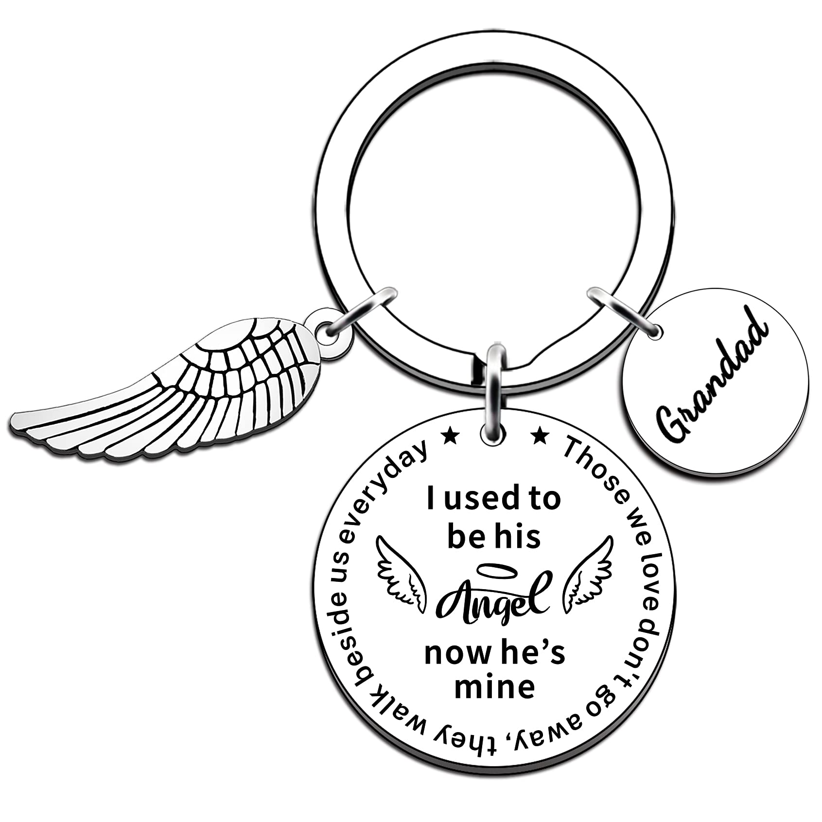 JMIMO Grandad Keyring Memorial Gifts Smpathy Gift Loss of Grandad Grandfather Funeral Gift in Memory of Grandpa