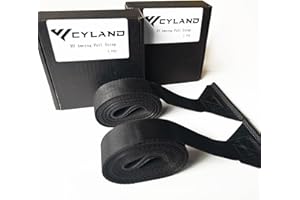 CYLAND RV Awning Accessories Pull Straps, 108inches Upgraded RV Camper Parts Fits for Travel Trailer,Universal Patio Awning Pull Straps (2pcs) Black