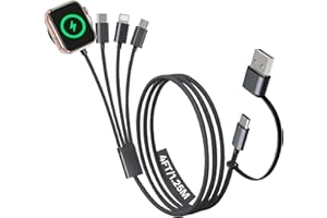 Charger for Apple Watch, 4 in 2 Travel Essential Multi Charging Cable for Phone, USB C Cable Cord for iPhone 17-11/iWatch Ult
