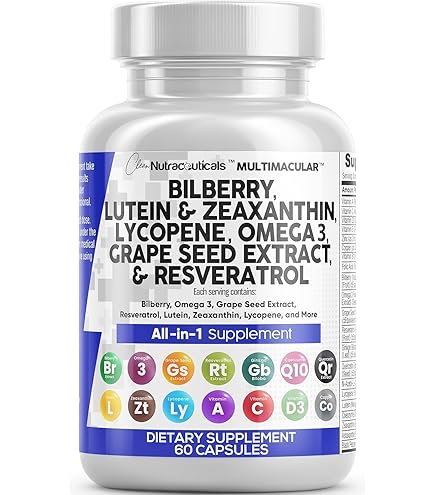 Advanced Eye Care Vitamins With Lutein 40mg, Bilberry & L-Glutathione | 180 Caps