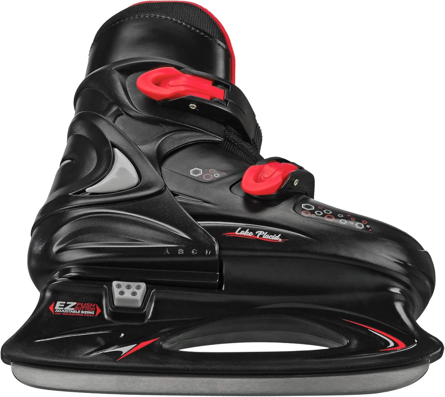 Pamir Boy's Adjustable Ice Skates Black/Red Small (11-1) : Sports & Outdoors