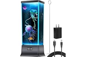 CALOVER Gifts for Kids Men Women Friends Family Cool Jellyfish Lamp Night Light for Girls Boys Kids Home Office Bedroom Decor for Christmas Holiday Birthday Party