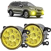 Fog Lights 3.5 inch OEM 19606300 For SUBARU FORESTER 2014-2023 Front Bumper Fog Light Lamps Left Right Driver&Passenger Assemblies Fog Light Beam,3500K Golden Yellow Beam,Super Bright. 2-Pack.